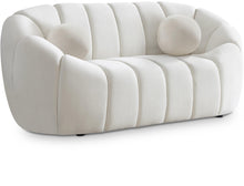 Load image into Gallery viewer, Elijah Cream Velvet Loveseat