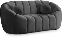 Load image into Gallery viewer, Elijah Grey Velvet Loveseat