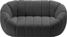 Load image into Gallery viewer, Elijah Grey Velvet Loveseat