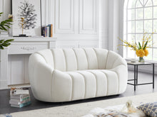 Load image into Gallery viewer, Elijah Cream Velvet Loveseat