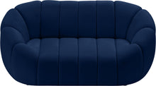 Load image into Gallery viewer, Elijah Navy Velvet Loveseat