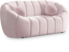 Load image into Gallery viewer, Elijah Pink Velvet Loveseat