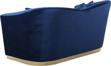 Load image into Gallery viewer, Arabella Navy Velvet Loveseat