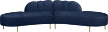 Load image into Gallery viewer, Divine Navy Velvet 2pc. Sectional
