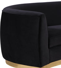 Load image into Gallery viewer, Julian Black Velvet Loveseat