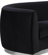 Load image into Gallery viewer, Julian Black Velvet Loveseat