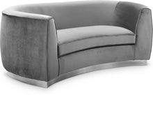Load image into Gallery viewer, Julian Grey Velvet Loveseat