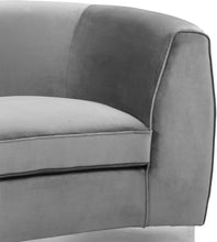 Load image into Gallery viewer, Julian Grey Velvet Loveseat