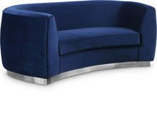 Load image into Gallery viewer, Julian Navy Velvet Loveseat