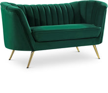 Load image into Gallery viewer, Margo Green Velvet Loveseat
