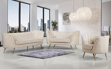 Load image into Gallery viewer, Margo Cream Velvet Loveseat