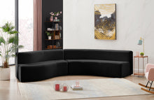 Load image into Gallery viewer, Curl Black Velvet 2pc. Sectional