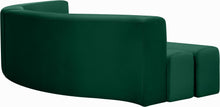 Load image into Gallery viewer, Curl Green Velvet 2pc. Sectional