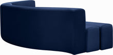 Load image into Gallery viewer, Curl Navy Velvet 2pc. Sectional