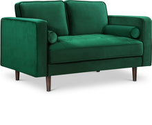 Load image into Gallery viewer, Emily Green Velvet Loveseat