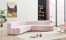 Load image into Gallery viewer, Curl Pink Velvet 2pc. Sectional