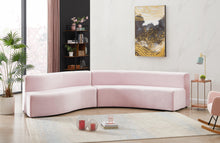 Load image into Gallery viewer, Curl Pink Velvet 2pc. Sectional