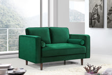 Load image into Gallery viewer, Emily Green Velvet Loveseat