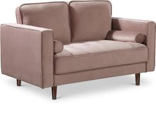 Load image into Gallery viewer, Emily Pink Velvet Loveseat