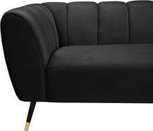 Load image into Gallery viewer, Beaumont Black Velvet Loveseat