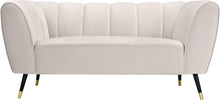 Load image into Gallery viewer, Beaumont Cream Velvet Loveseat