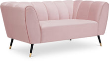 Load image into Gallery viewer, Beaumont Pink Velvet Loveseat