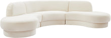Load image into Gallery viewer, Rosa Cream Velvet 3pc. Sectional (3 Boxes)