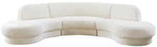 Load image into Gallery viewer, Rosa Cream Velvet 3pc. Sectional (3 Boxes)