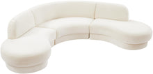 Load image into Gallery viewer, Rosa Cream Velvet 3pc. Sectional (3 Boxes)