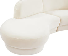 Load image into Gallery viewer, Rosa Cream Velvet 3pc. Sectional (3 Boxes)