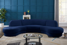 Load image into Gallery viewer, Rosa Navy Velvet 3pc. Sectional (3 Boxes)