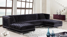 Load image into Gallery viewer, Moda Black Velvet 3pc. Sectional
