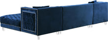 Load image into Gallery viewer, Moda Navy Velvet 3pc. Sectional
