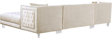 Load image into Gallery viewer, Moda Cream Velvet 3pc. Sectional