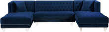 Load image into Gallery viewer, Moda Navy Velvet 3pc. Sectional