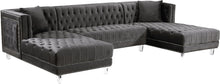 Load image into Gallery viewer, Moda Grey Velvet 3pc. Sectional