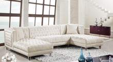 Load image into Gallery viewer, Moda Cream Velvet 3pc. Sectional