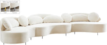 Load image into Gallery viewer, Vivacious Cream Velvet 3pc. Sectional (3 Boxes)