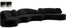 Load image into Gallery viewer, Vivacious Black Velvet 3pc. Sectional (3 Boxes)