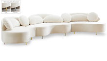 Load image into Gallery viewer, Vivacious Cream Velvet 3pc. Sectional (3 Boxes)