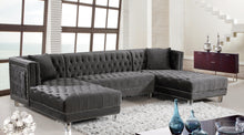 Load image into Gallery viewer, Moda Grey Velvet 3pc. Sectional