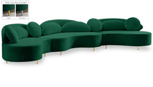 Load image into Gallery viewer, Vivacious Green Velvet 3pc. Sectional (3 Boxes)