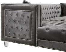 Load image into Gallery viewer, Moda Grey Velvet 3pc. Sectional