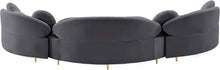 Load image into Gallery viewer, Vivacious Grey Velvet 3pc. Sectional (3 Boxes)
