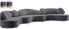 Load image into Gallery viewer, Vivacious Grey Velvet 3pc. Sectional (3 Boxes)