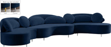Load image into Gallery viewer, Vivacious Navy Velvet 3pc. Sectional (3 Boxes)