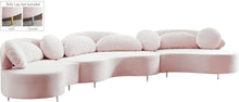 Load image into Gallery viewer, Vivacious Pink Velvet 3pc. Sectional (3 Boxes)