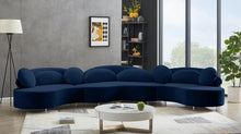 Load image into Gallery viewer, Vivacious Navy Velvet 3pc. Sectional (3 Boxes)