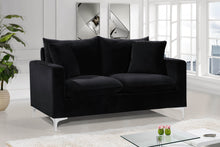 Load image into Gallery viewer, Naomi Black Velvet Loveseat
