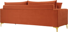 Load image into Gallery viewer, Naomi Cognac Velvet Loveseat